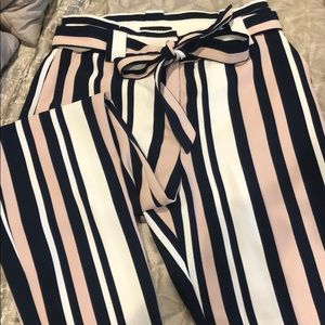 High waisted paper bag dress pants